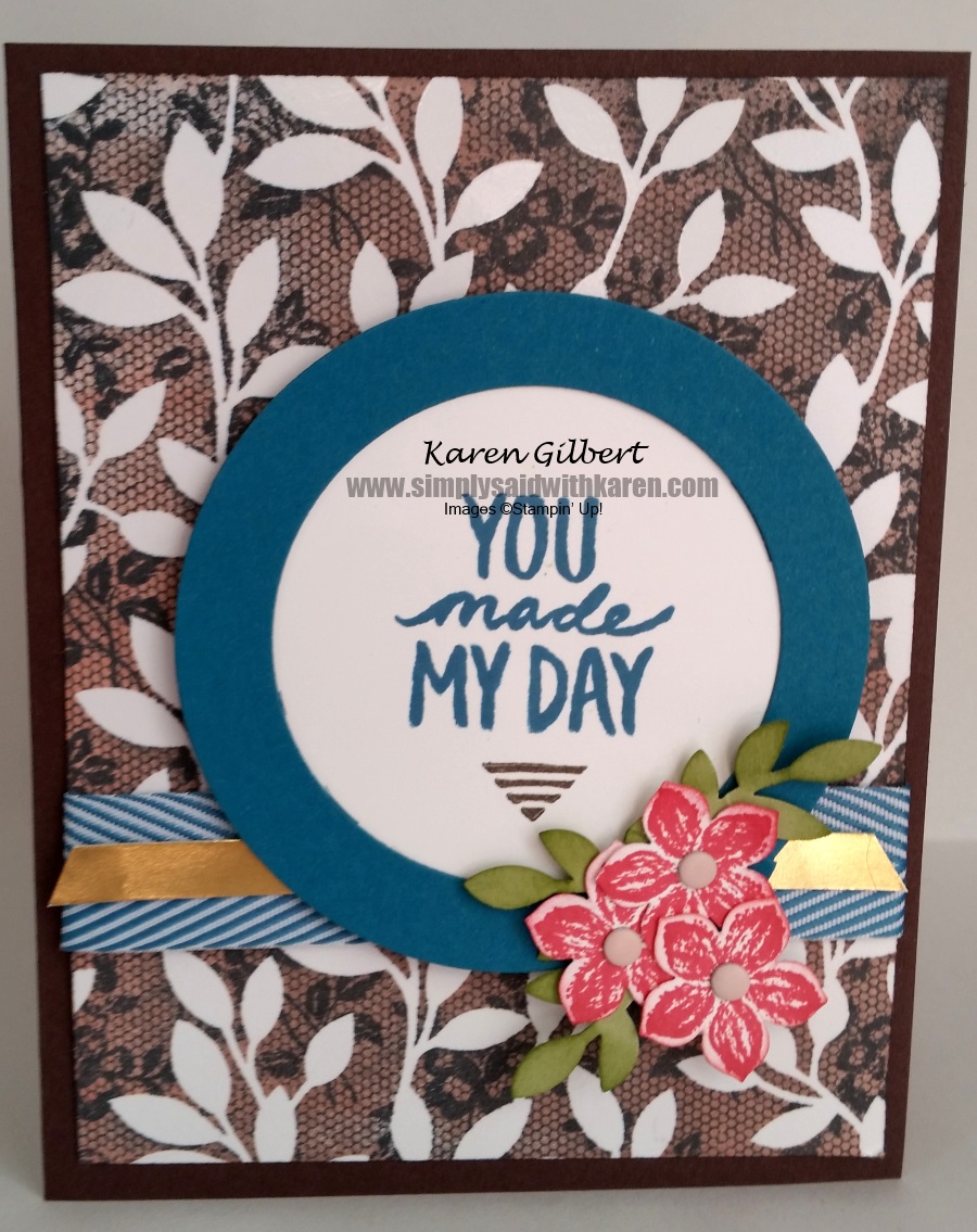 You Made My Day Card Stamped And Embossed