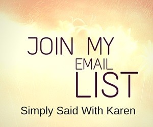 Join My Email List