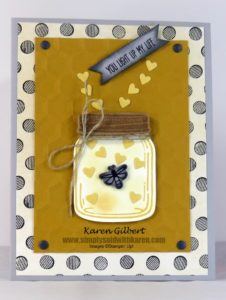 Handmade Yellow handmade valentines day card