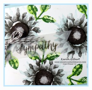 beautiful handmade sympathy card.