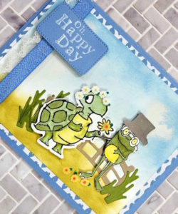 frog and turtle wedding card